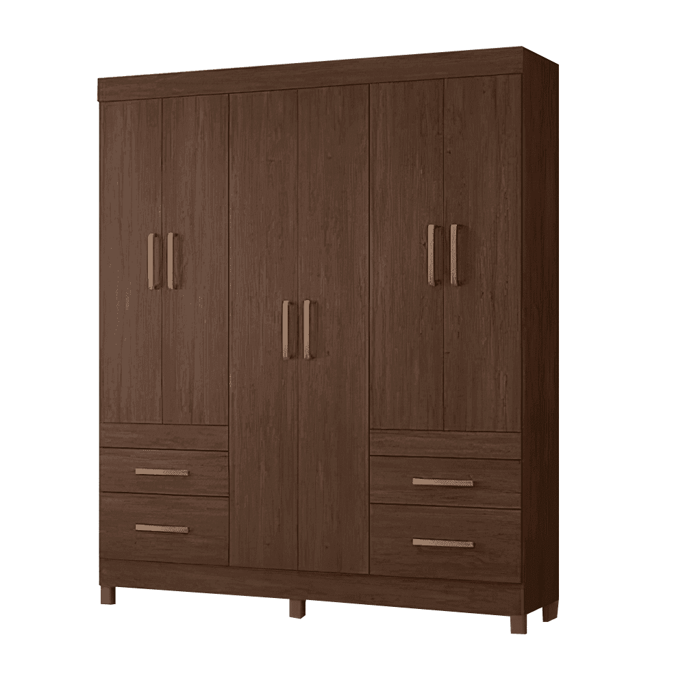 ROPERO MOVEL MAX POEMA 6 PTAS 4 CAJONES EBANO/TOUCH 10080