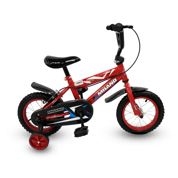 Bici milano aro 12" bambino c/f rojo
