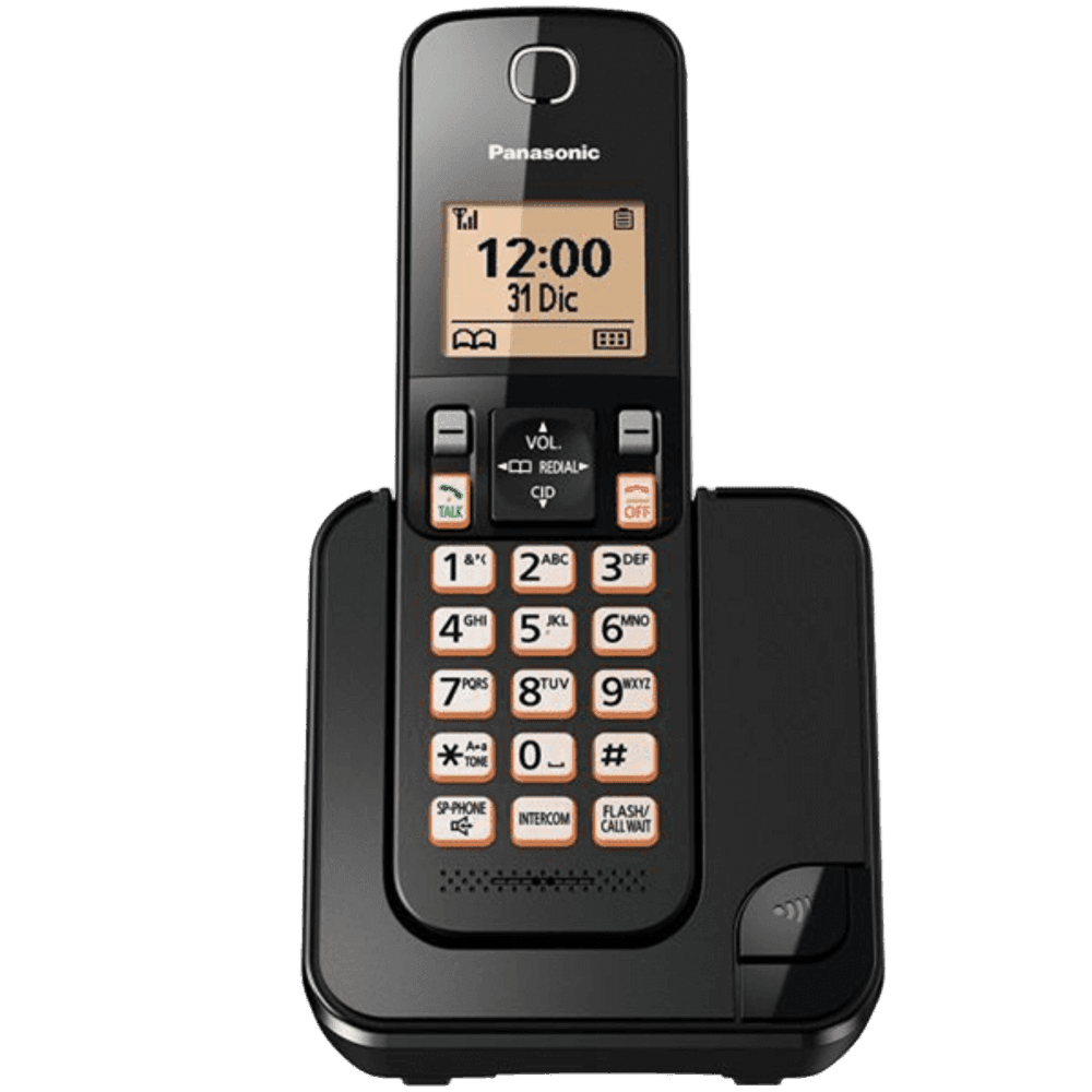 TELEFONO PANASONIC KX-TGC350LAB 1 BASE C/ IDEN. DE LLAMADA NEGRO 12575