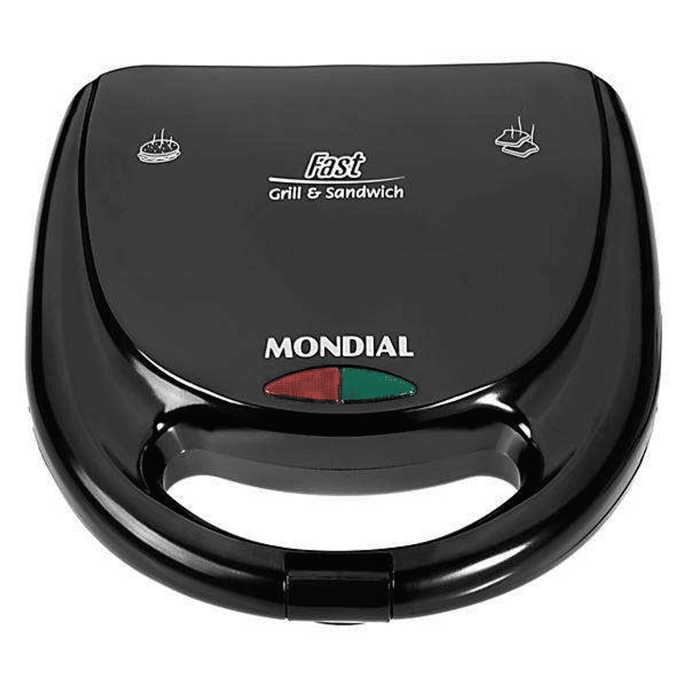 SANDWICHERA Y GRILL MONDIAL FAST S-12 220V 800W NEGRO 13518