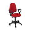 SILLA GIRATORIA ROJA PATAS NEGRAS  STHE3206FR MECAL MUEBLES 13566