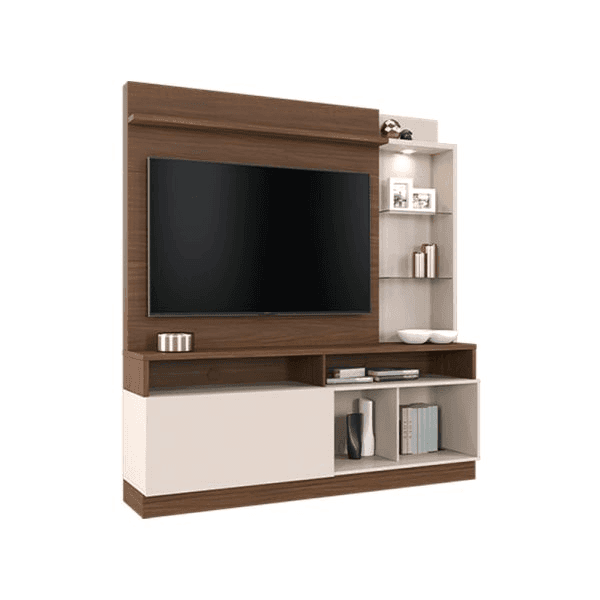 ESTANTE HOME LEBLON NOGEIRA REAL/OFF WHITE UNANIME