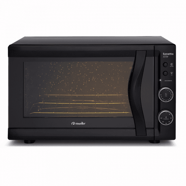 HORNO ELECTRICO MUELLER SONETTO 44 LTS C/ TIMER / LUZ / NEGRO