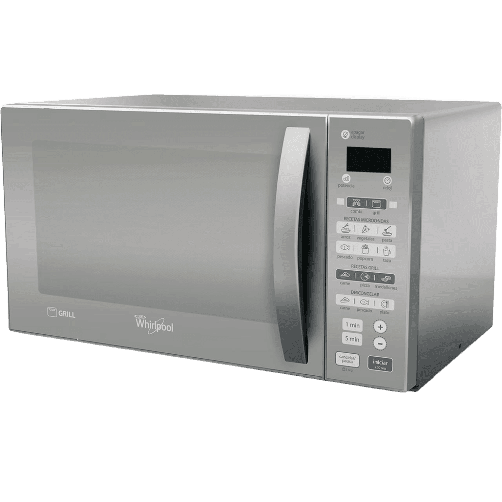 MICROONDAS WHIRLPOOL 38LTS WM1114ADWC 11 PROGRAMAS DE COCCION GRILL COD W247 1625