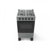 Cocina a gas tokyo 4h dallas mesa inox tapa de vidrio horno limpia facil silver
