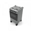 Cocina a gas tokyo 4h dallas mesa inox tapa de vidrio horno limpia facil silver