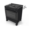 COCINA A GAS TOKYO BRAVO 5H GLASS NEGRO C/ENCENDIDO HORNO 94 LTS LIMPIA FACIL T2856
