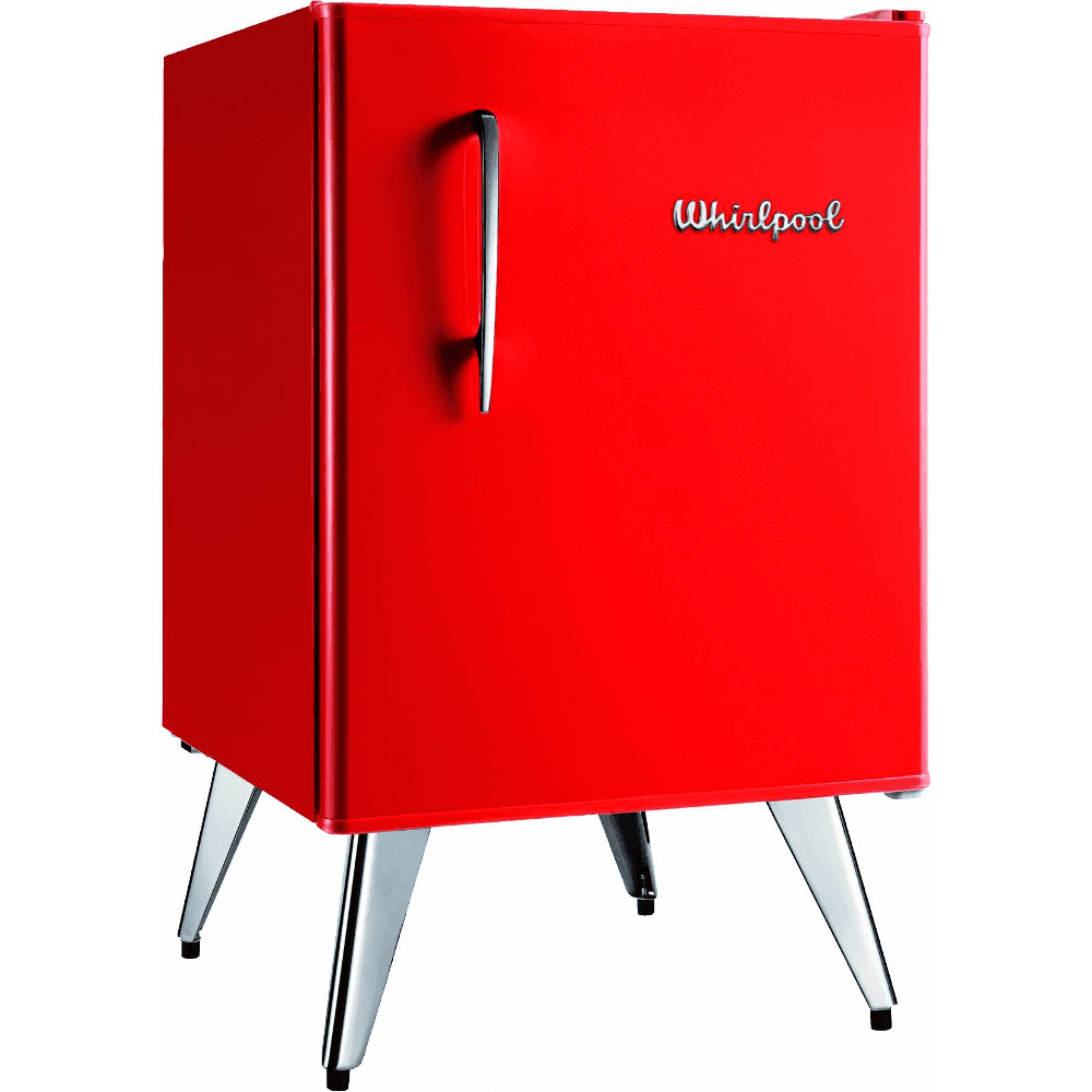 FRIGOBAR WHIRLPOOL VINTAGE 80LTS WRA08BVD ROJO FRIO HUMEDO + ADAPTADOR W465 19182
