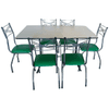 Juego de comedor isabella 6 sillas verde beneton cod 002 metalplast