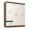 Ropero recife 6p amendoa off white Cobrasa