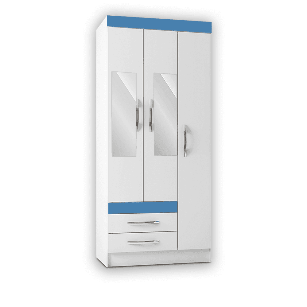 ROPERO RECIFE 3P QUADRIFLEX C/ESPEJO COBRASA 20819