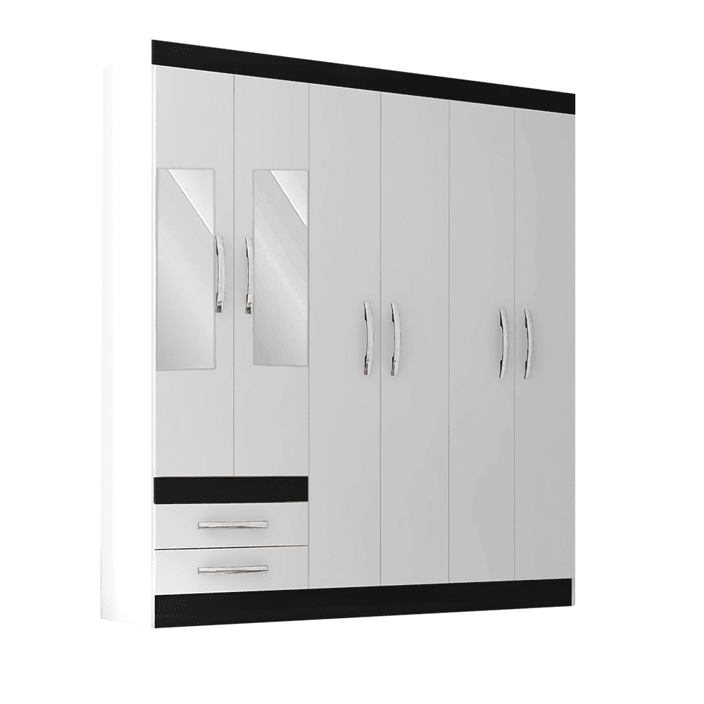 ROPERO RECIFE 6P QUADRIFLEX C/ESPEJO COBRASA 20821