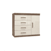 COMODA HAVANA 4CAJ 1 PTA CASTAÑA/OFF WHITE UNANIME 21052