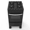 COCINA A GAS TOKYO 4H BRAVO GLASS NEGRO C/ENCENDIDO HORNO 50 LTS T2857