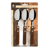 SET 6PZAS CUCHARA DE TE 1.2MM MANGO MADERA 241007