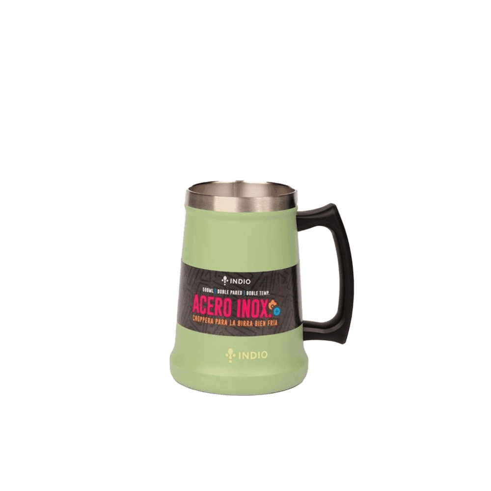 CHOPERA INDIO 500ML ACERO INOX VERDE 3248103 25028