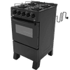 COCINA A GAS TOKYO DALLAS GLASS NEGRO 4H C/ENCENDIDO HORNO LIMPIA FACIL COTODA4HLNG-RE T2853