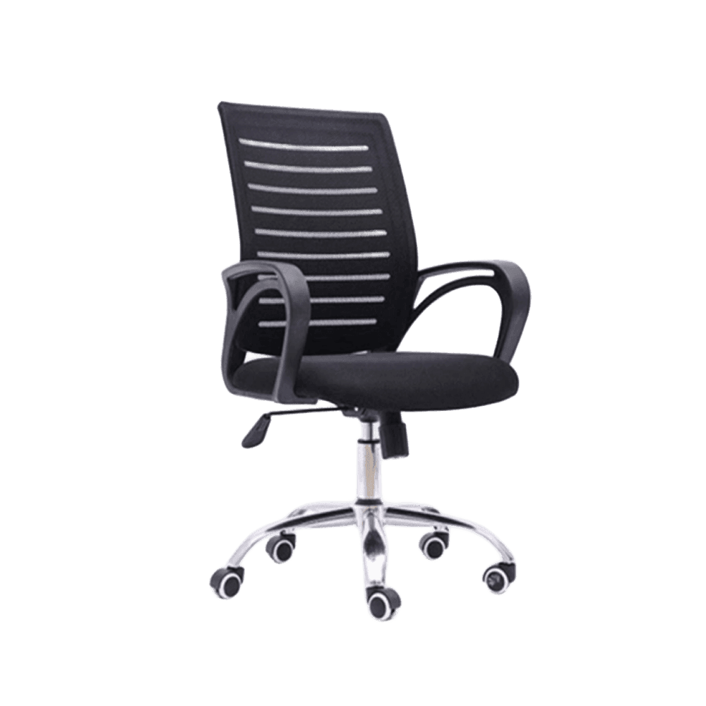 SILLA DE OFICINA MESH GIRATORIA BASE CROMADA LEVEL LVS-002 25342