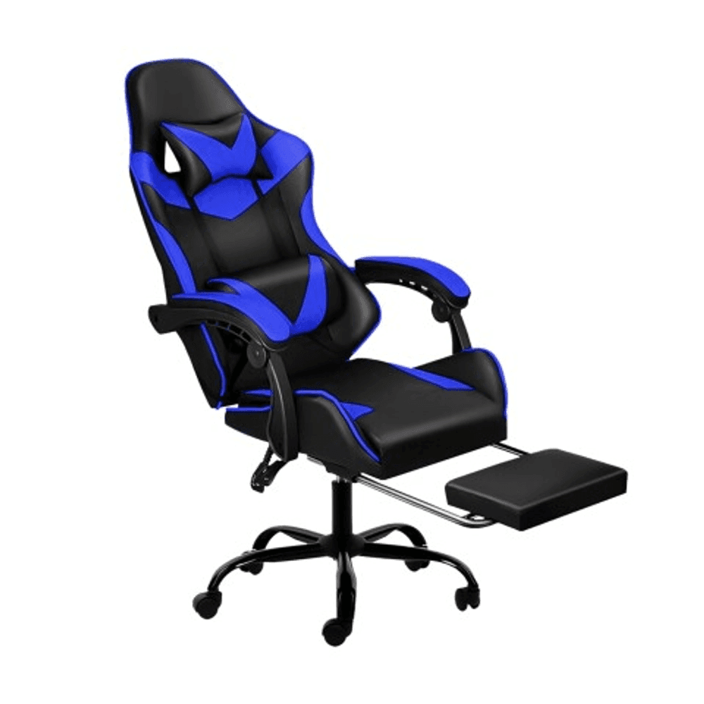 SILLA GAMER XTREME LEVEL C/POSAPIES NGRO/AZUL LVS-047 25710