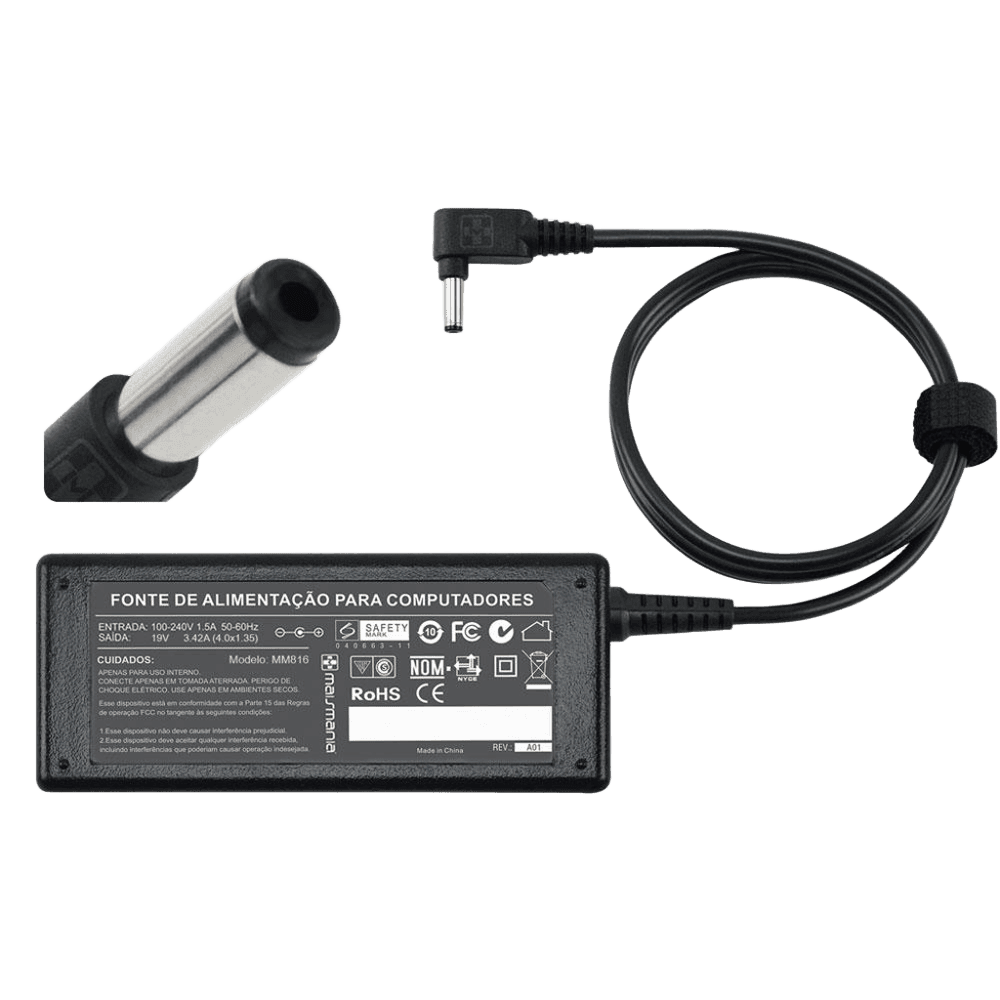 CARGADOR P/NOTEBOOK ASUS 19V 3.42A 4.0 25860