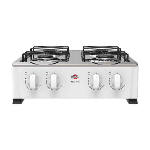 COCINA A GAS TOKYO DE MESA MARAVILHA 4H BLANCO MESADA INOX T3040