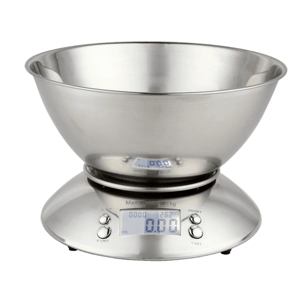 BALANZA DE COCINA TOKYO TOKINOX BOWL 1,7LTS. INOX FUNCION TARA CAP. 5KG. T1823