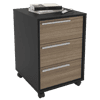 CAJONERA POLITORNO MAIA 3 CAJONES NEGRO/CASTAÑO 2487 28138