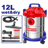 ASPIRADORA EMTOP 800W TANQUE 12L AC. INOX. + ACC. EVCR0801