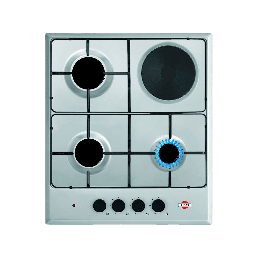 ANAFE COMBINADO TOKYO ANKA INOXIDABLE 3 HORNALLAS A GAS Y 1ELECTRICO T2139 2896