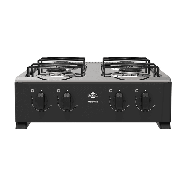 COCINA A GAS TOKYO DE MESA MARAVILHA 4H NEGRO MESADA INOX COTOMLN