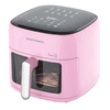 FREIDORA AIR FRYER THALIA 6.5L ELECTROBRASS 1500W TIMER 60MIN 200*C TLAF-65D ROSADO