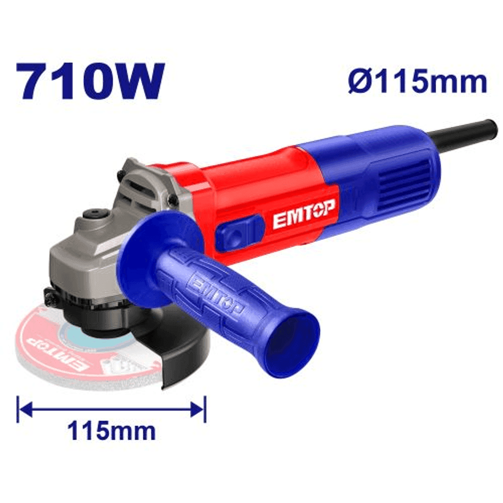 AMOLADORA ANGULAR 115MM. 710W EMTOP EAGR17181 29828