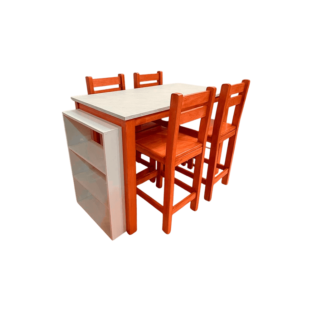 JUEGO DE COMEDOR DE 4 SILLAS FLORENCIA CBC MUEBLES 29839