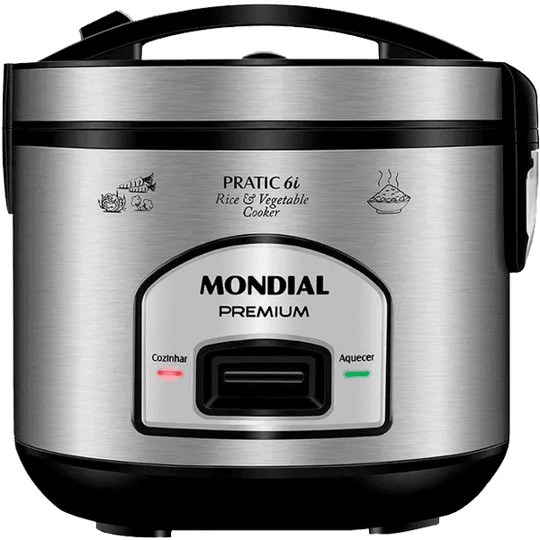 Olla electrica de arroz y vapor mondial pratic 6l pe-43-6x