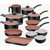 JUEGO DE OLLAS TRAMONTINA TURIM 12PZ NEGRO/COBRE T27899X C/POTES