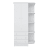 Ropero 2 puertas 3 cajones 825 qmovi blanco abba