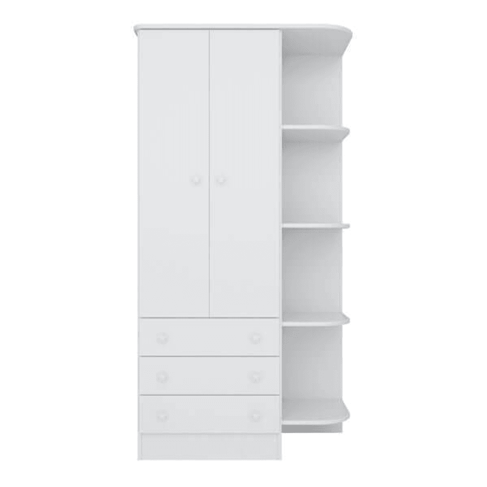 ROPERO 2 PUERTAS 3 CAJONES 825 QMOVI BLANCO ABBA 31151