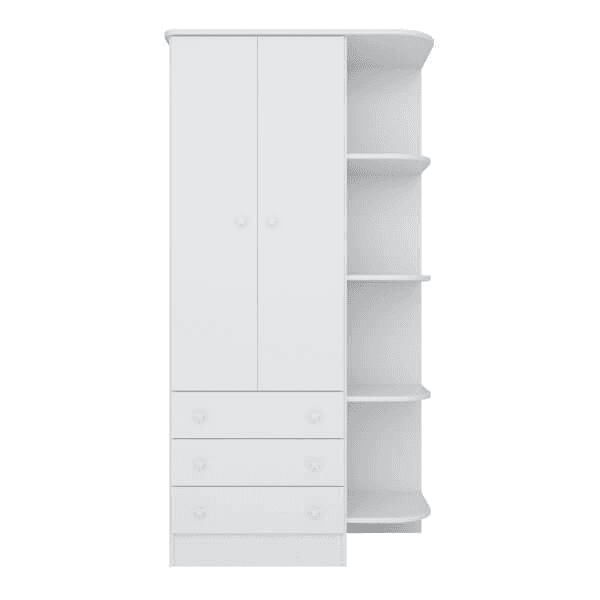 Ropero 2 puertas 3 cajones 825 qmovi blanco abba