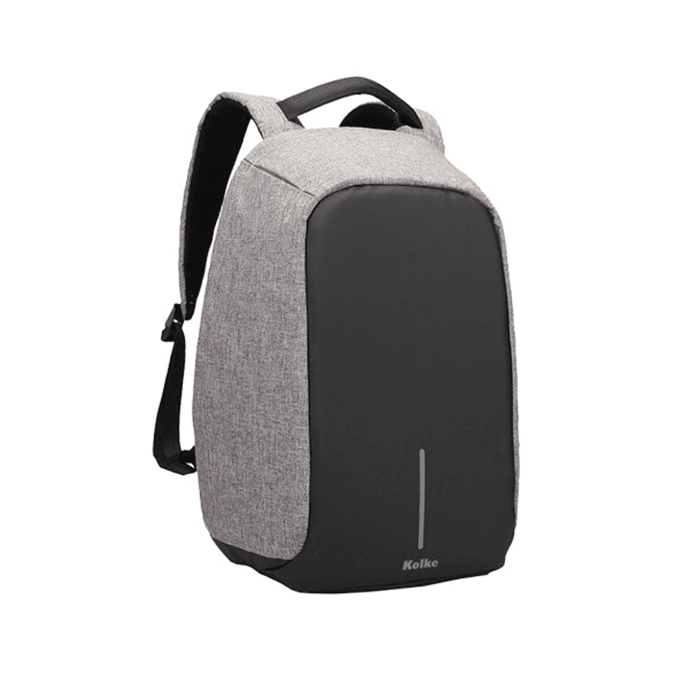 MOCHILA KOLKE ANTI ROBO KVM-245 GRIS CLARO 3187