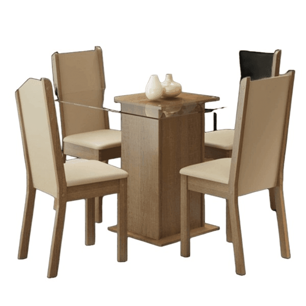 JUEGO DE COMEDOR ALITA TAP VIDRIO 4 SILLAS 53325Z2A 42917G4XTPER 32211