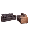 JUEGO DE LIVING 3 2 CON ALMOHADITAS DECORATIVAS MARRON IMPERIO HOGAR 32604