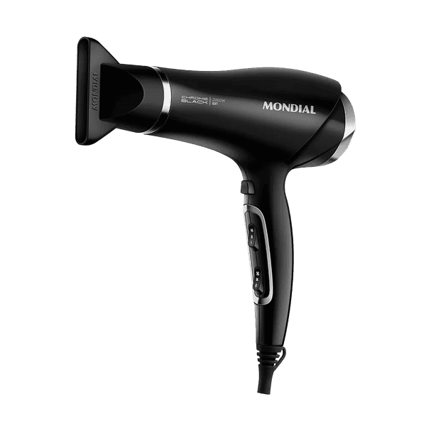 SECADOR DE PELO MONDIAL CHROME BLACK 2000W SCN-04