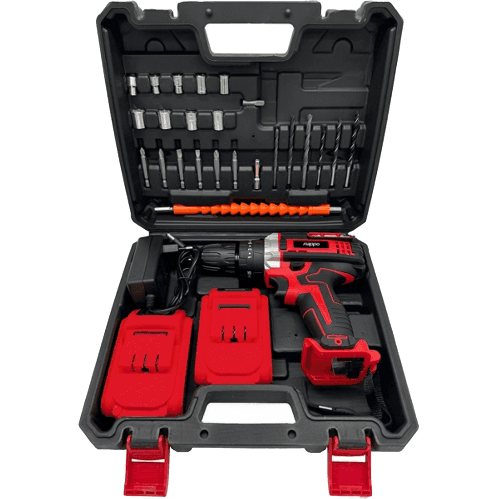 KIT TALADRO INALAMBRICO DE IMPACTO NAPPO 28 PCS NHK-216 - NEGRO/ROJO 33561
