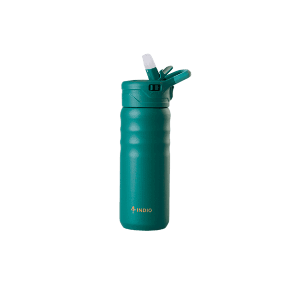 HOPPY ACERO INOX INDIO TAPA PUSH C/PICO 530ML- VERDE
