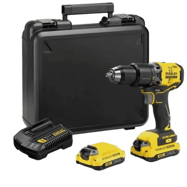 TALADRO/ ATORNILLADOR PERCUTOR BRUSHLESS 20V STANLEY SBD715-13MM INCLUYE 2 BATERIAS + CARGADOR TECNOLOGIA BRUSHLESS