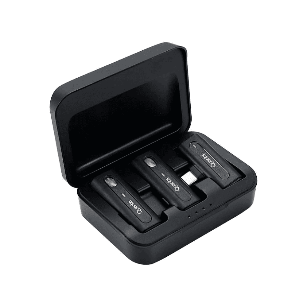 MICROFONO INALAMBRICO DUAL QUANTA QTMDM20 USB-C/LIGHTNING/PC 34170