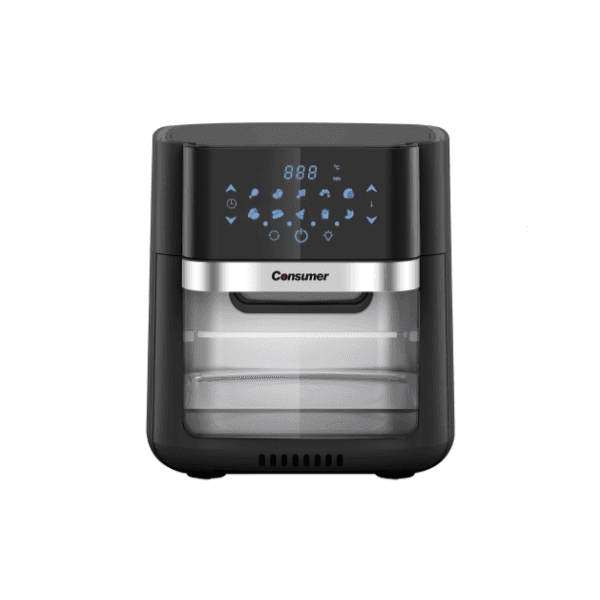 Freidora de aire consumer 10lts 7 en 1 negro 1800w