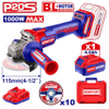 AMOLADORA 115MM BL 1000W + ACC. 1X BATERIA 20V 4AH. (M) EMTOP ELAG271531