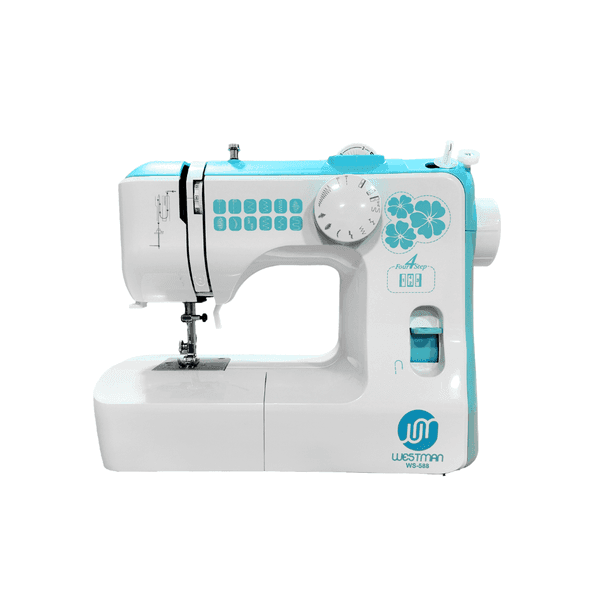 MAQUINA DE COSER MULTIFUNCION FAMILIAR WESTMAN WS-588 AZUL