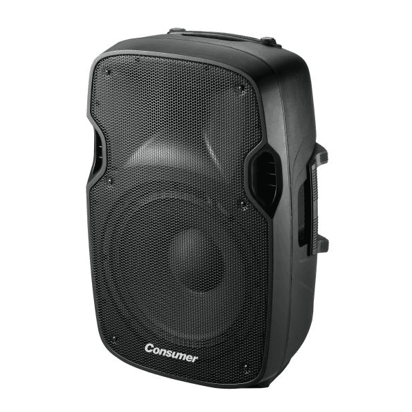 PARLANTE SPEAKER BOX BLUETOOTH 15" CONSUMER MP3/FM/USB/SD/MMC/2 MICROFONOS